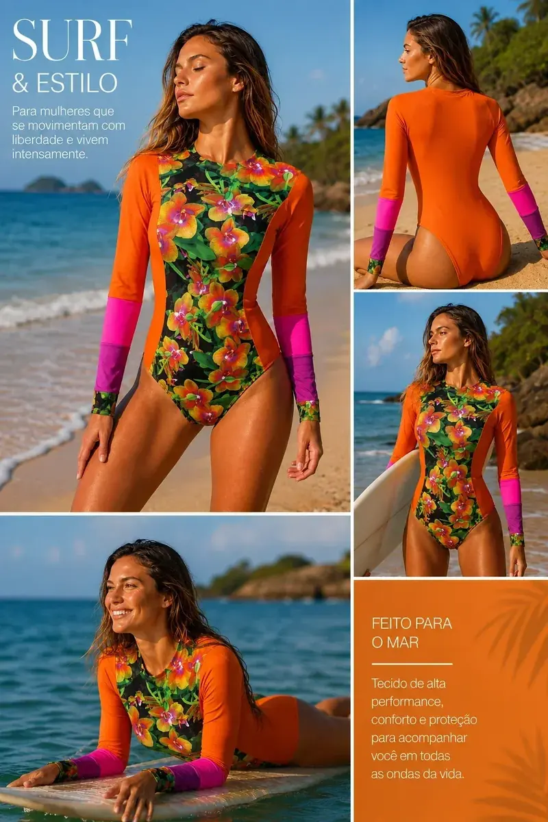 Maiô Surf Bloom, maiô de surf colorido – Turkista (foto 2)